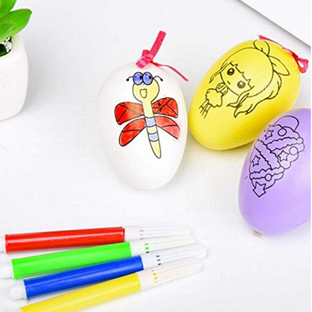 latest saleEaster Eggs 6pcs Plastic Easter Eggs DIY Easter Eggs Plastic Eggs 8pcs Color Pen