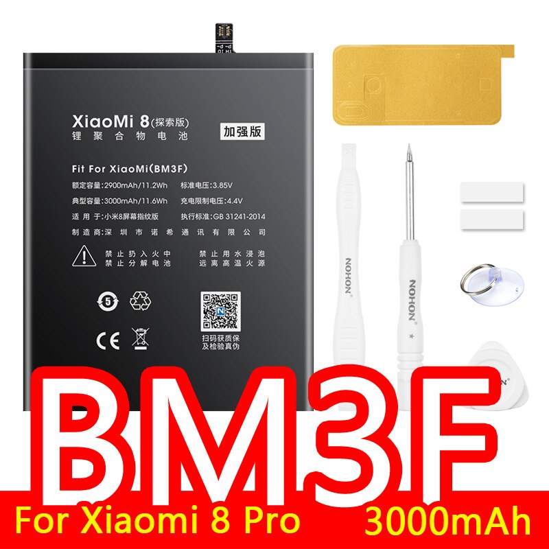 NOHON Batteria Per Xiao mi mi 5 mi 4C mi 6 mi 3 4 6X rosso mi nota 2 3 4 4X 5 BM35 BM22 BM36 BM3E BN31 BM45 BM46 BN41 BN43 BN45 Bateria: BM3F