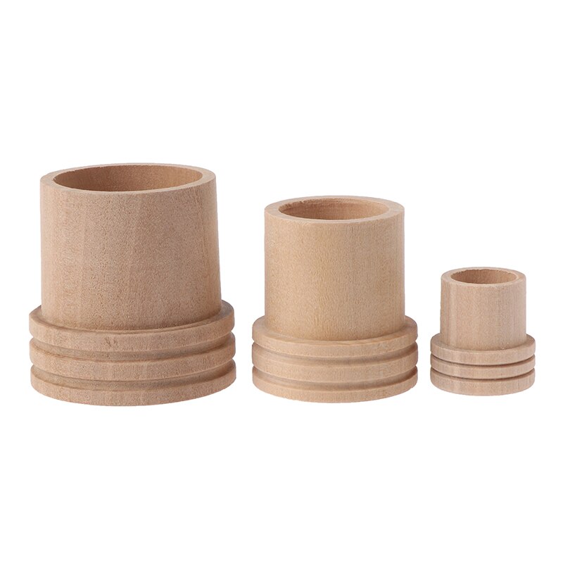 3Pcs Houten Moxa Brandblusser Roller Roll Houder Stok Moxibustion Apparaat Massage Box Rookloze Acupunctuur Artemisia