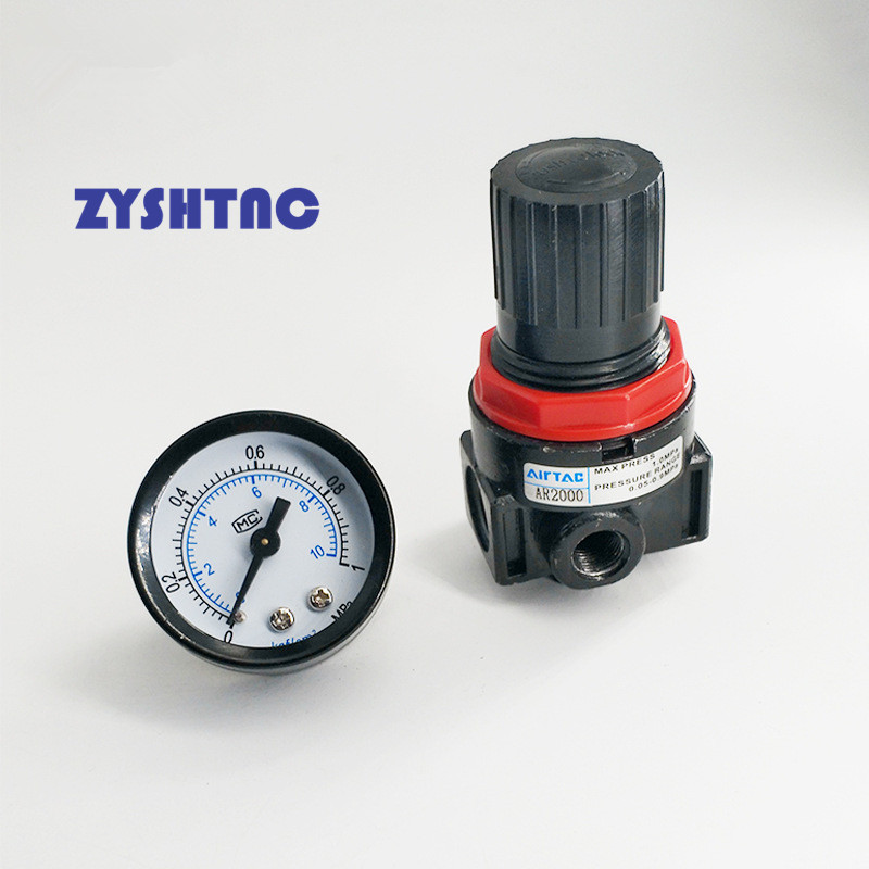 AR2000 G1/4'' AR2000-02 Pneumatische Mini Luftdruck Linderung Kontrolle Kompressor Regler Behandlung Einheiten Ventil Messgerät passend zu