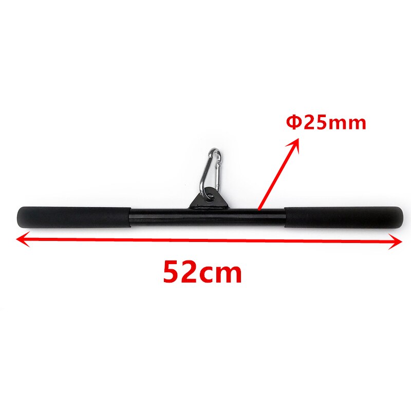 Gym Pully Cable Machine Attachments Biceps Triceps Back Blaster Handle Straight Rowing T-bar Handle Grip For Pull Down Rope: Default Title