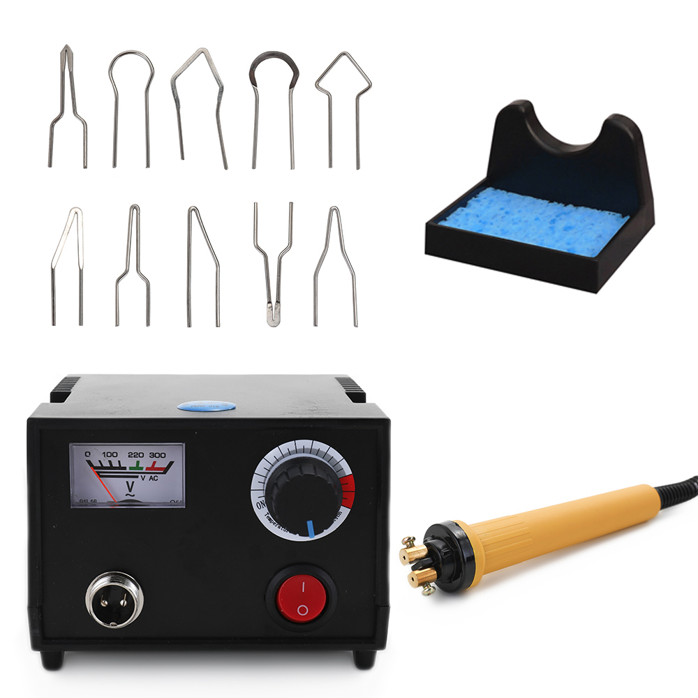 100W Multifunctional Electric Gourd Wooden Pyrography Machine Temperature adjust with 30 Heating Pen Heads Double Hole Soldering: Type 1 / EU