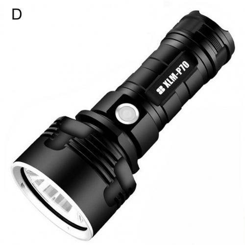 XLM – lampe de poche LED Super lumineuse L2/P70, forte mise au point, longue portée, Rechargeable, étanche, éclairage d&#39;extérieur: D