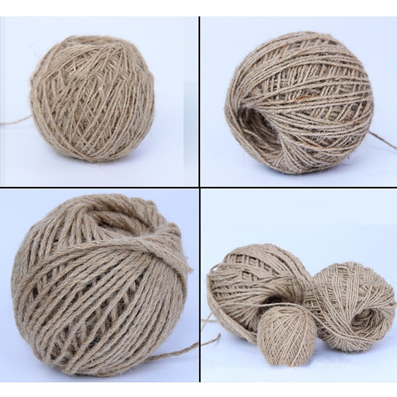 2m 5m DIY Handmade Twisted Push-pull Jute String Marine Automotive Forestry Thick Thin Hemp Rope Decoration Materials