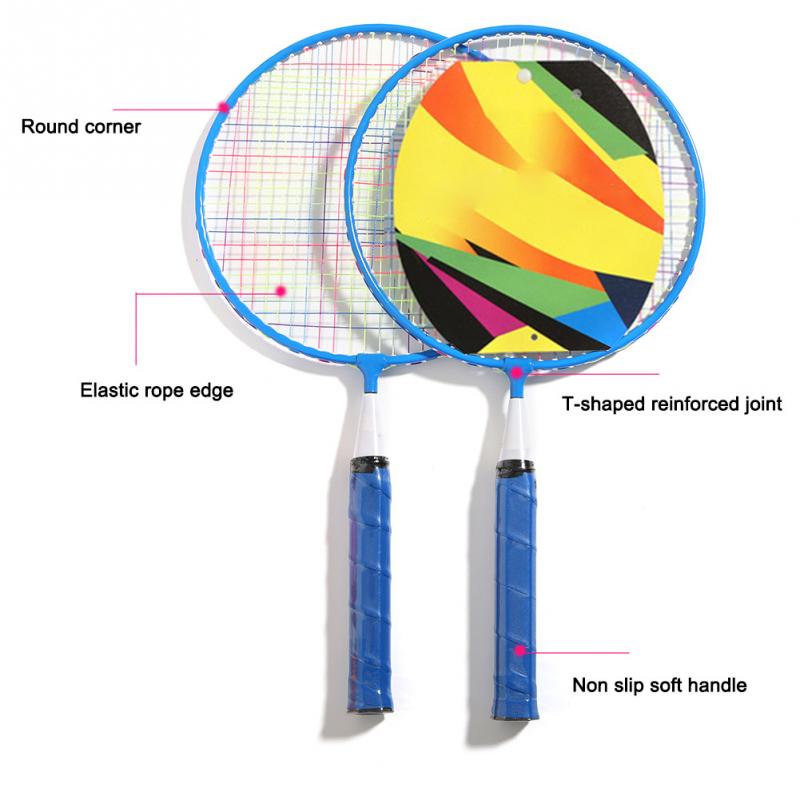 Portatile Divertente Palle Scuola Materna Gioco di sport con Racchette anti scontrino Maniglia Esterna Coperta Parco Giochi per Bambini di badminton impostato Regalo