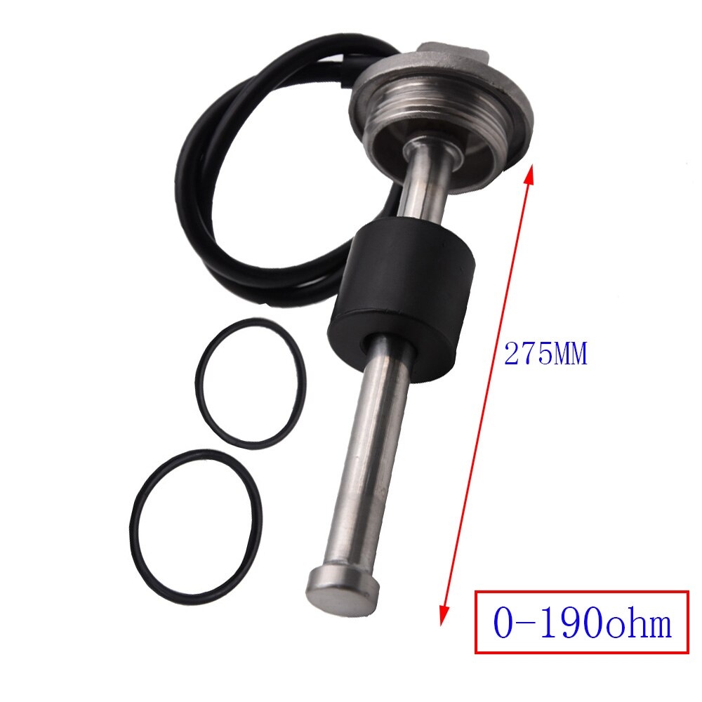 0-190ohm Fuel Level Sensor Oil Liquid Tank Fuel Water Level Sensor for Fuel Gauge 240-33ohm Water Level Sensor 150MM-600MM: 275mm 0-190ohm