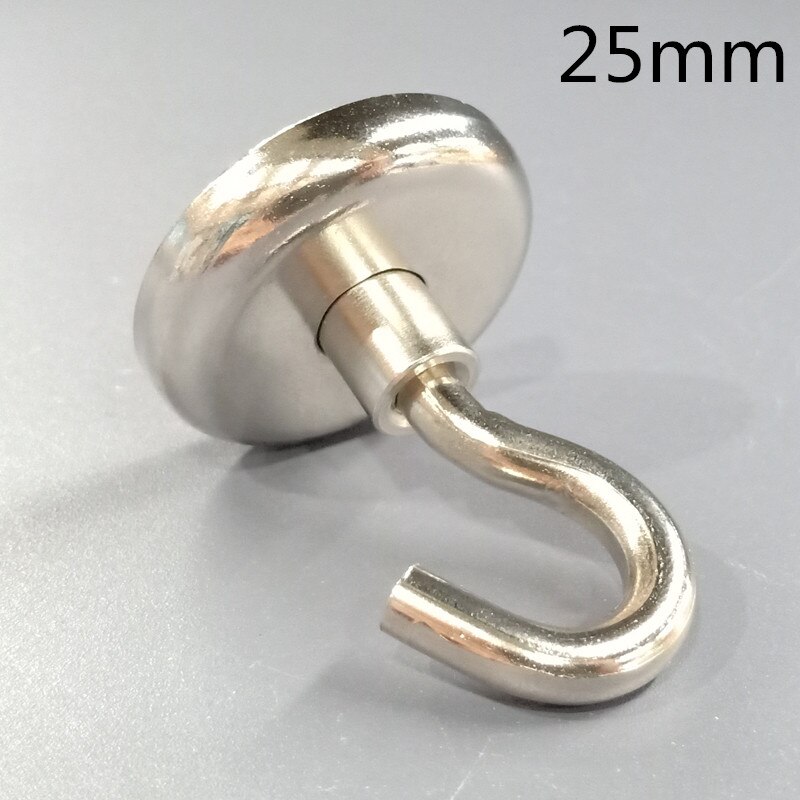 25mm magnetic hook powerful heavy-duty neodymium magnet hanger strong magnetic cup hanging hanger key coat wall hook