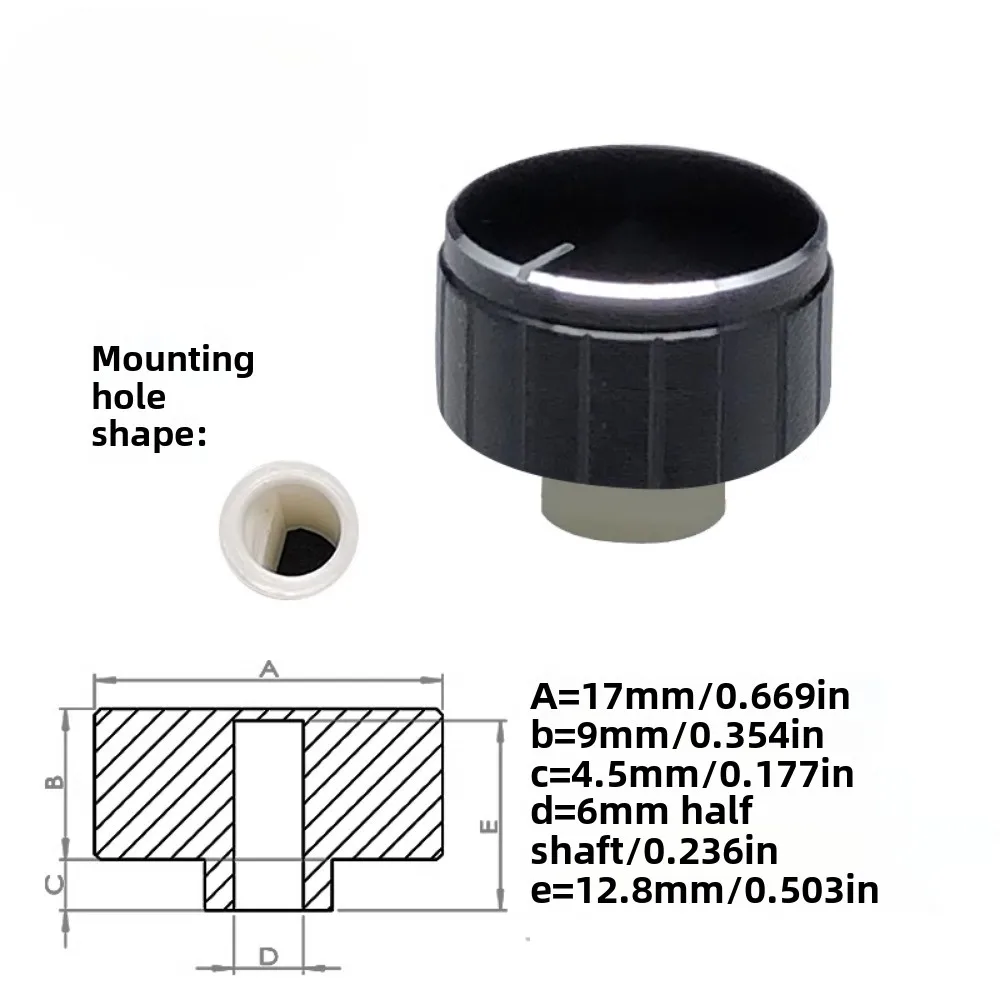 Auto Audio Knop - Volumeregeling Potentiometer Kap voor GM Navigatie DVD/CD - 7P Schakelaar Pin: Chocolade