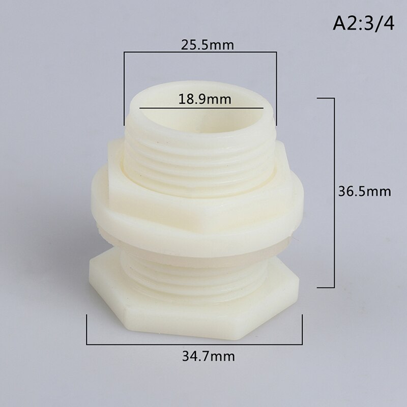 1pc ABS ID 20mm 25mm 32mm Fish Connector Tank Drain Pipe Accessories Aquarium Joints Water Pipe Fittings 1/2 Inch 3/4" Drainage: A2