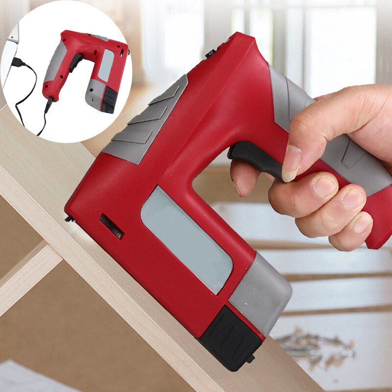 4.2V Lithium-ion Cordless Nail Gun Staple Gun Nailer Stapler Electric Stapler Furniture DIY Tool Woodworking Tool