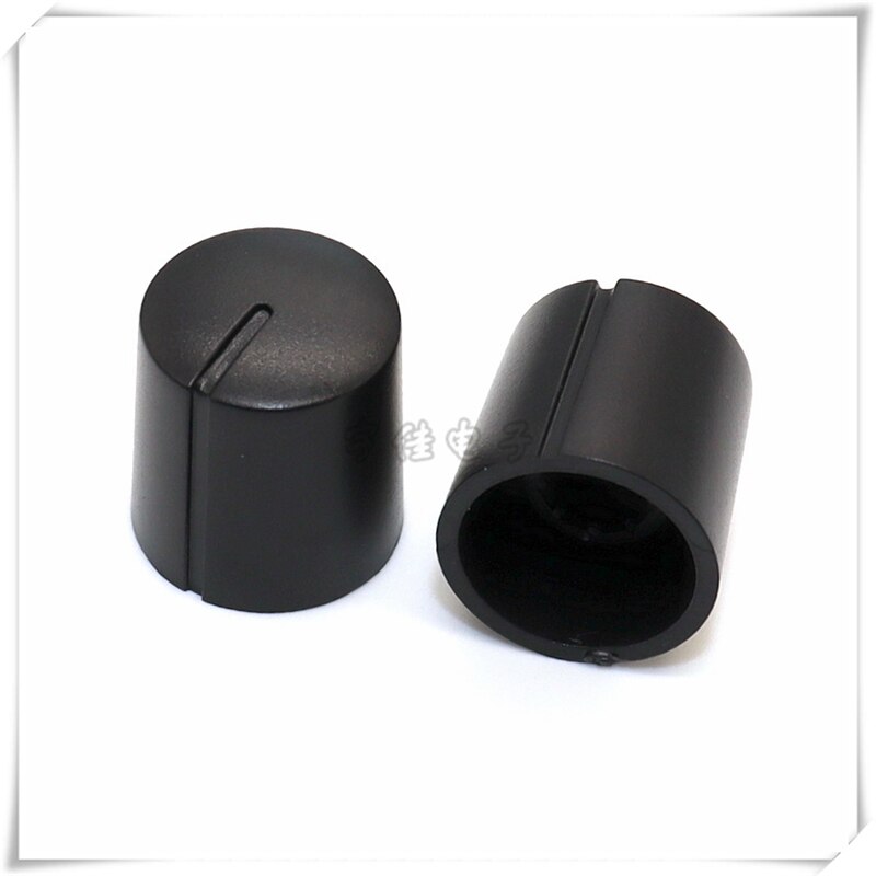 10 Piece 15.5*17MM plastic knob cap potentiometer encoder switch knob is suitable for flower shaft 6MM: black