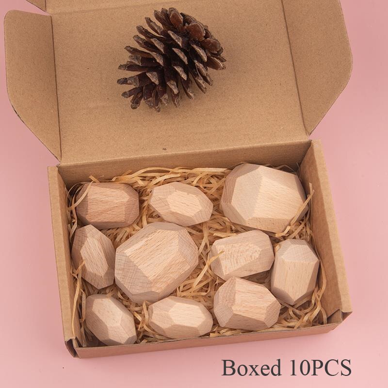Pietre di legno Montessori Giocattolo Creativo Nordic Stile Impilabile Arcobaleno Gioco Jenga Set Bilanciamento Blocchi di Costruzione di Legno del Regalo Del Giocattolo: YG10029-12
