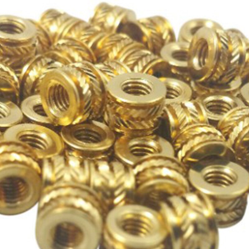 Threaded Heat,M3 m M3-0.5 Brass Threaded Metal Heat Set Screw Inserts for 3D Printing(50 Pcs)