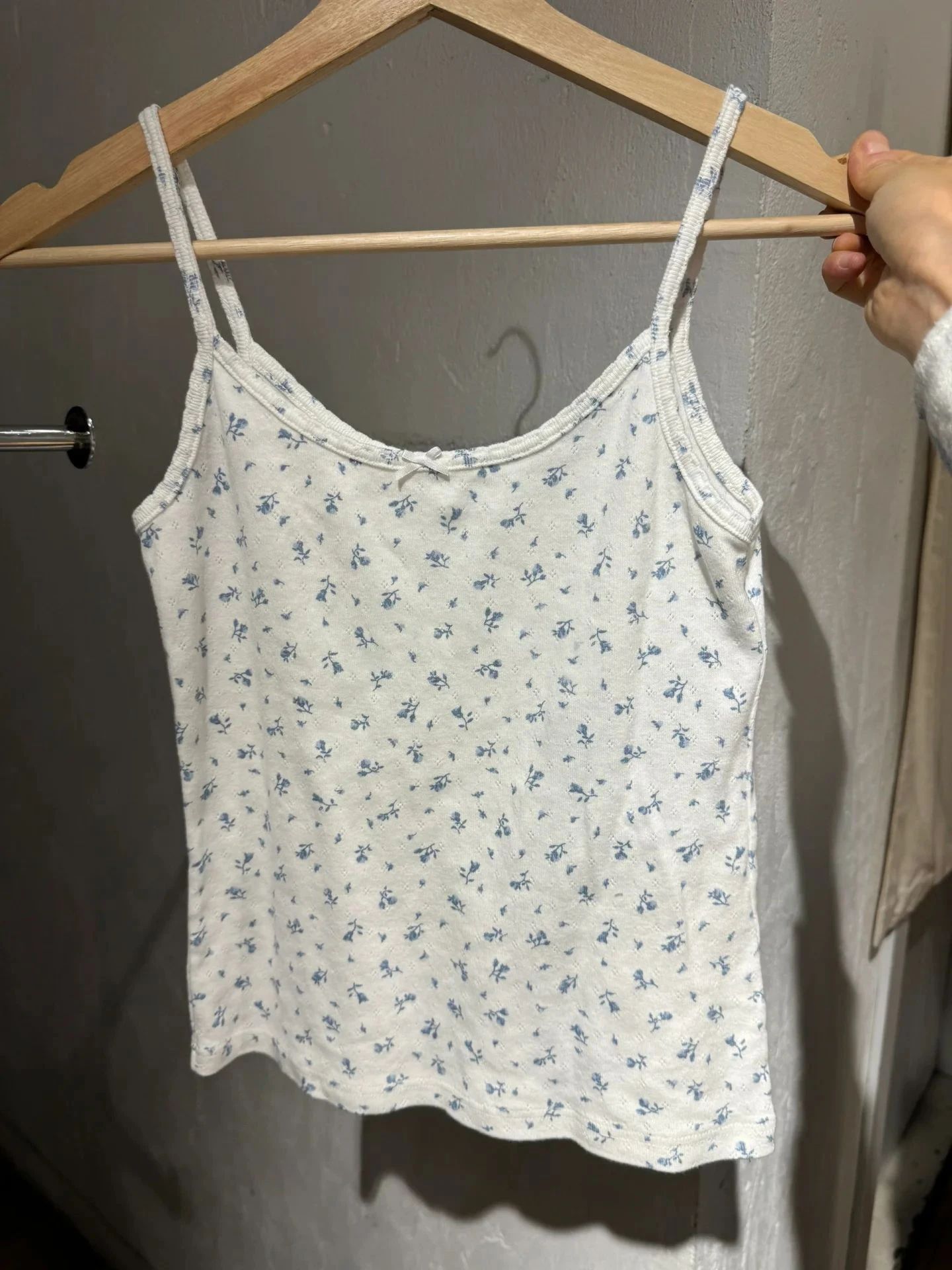 Jahrgang braune Blumen schleife Ernte oben Frauen Sommer Baumwolle ärmellose Aushöhlung Westen Kleidung amerikanische süße schlanke Tanktops y2k: Licht Grau