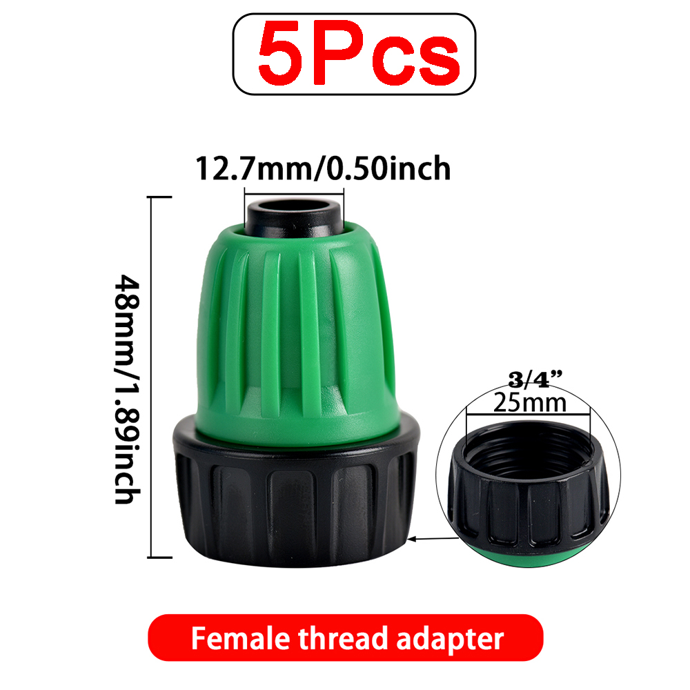5 sztuk 16mm 1/2 ''złącze rurowe PE rozdzielacz trójnik złączka gwintowana blokada do węża 4/7mm podlewanie ogrodu nawadnianie kroplowe: Jasne