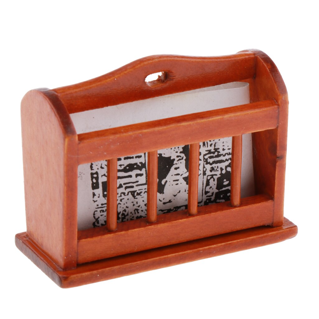 Magideal 1:12 Schaal Miniatuur Tijdschriftenrek Poppenhuis Kantoor Meubels Poppenhuis Accessoires
