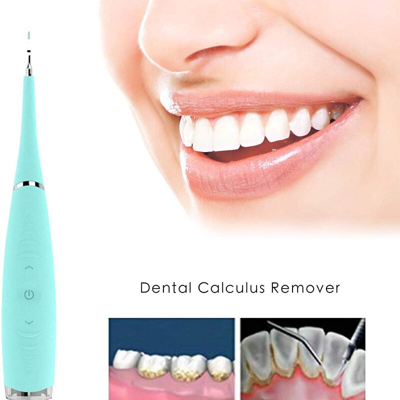 Elektrisk ultralyd sonisk dental scaler tandstensrenser tandpletter tandsten værktøj blege tænder tandsten fjerne