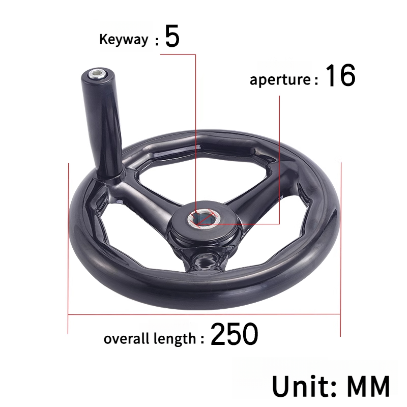 Accesorios para rectificadora, volante de madera de goma giratorio redondo con ranura 4/5, mango de máquina herramienta 100/160/200/250mm: Rosa