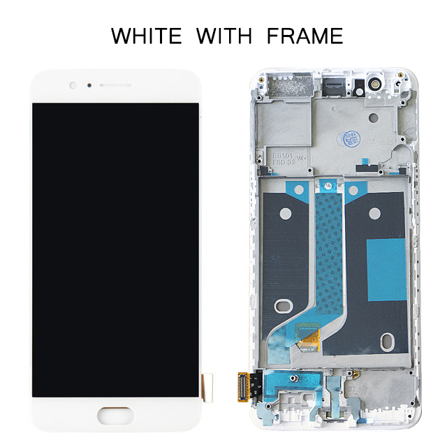 AMOLED 5.5 "LCD dla Oneplus 5 A5000 wyświetlacz LCD rama ekranu dotykowego Digitizer montaż dla OnePlus5 A5000 wyświetlacz LCD wymiana: biały z rama
