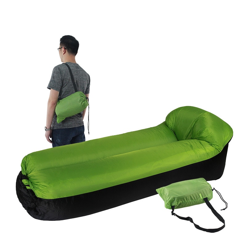 Outdoor Automatische Opblaasbare Lounger Bank Draagbare Lucht Sofa Slapen Bed voor Camping Mat Picknick Strand Zwembad Waterdichte Lucht Bed