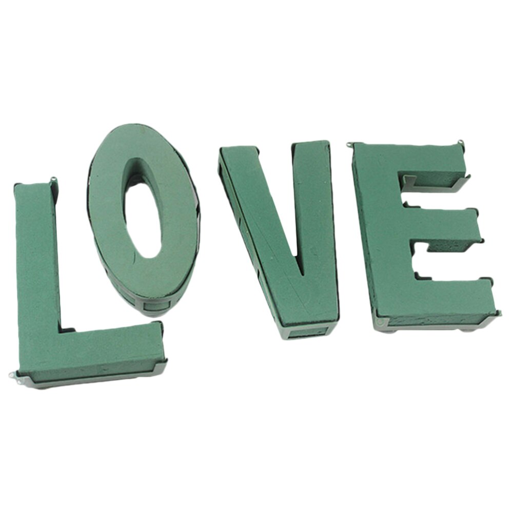 1Pc Trouwauto Bloemen Modder Auto Hoofd Bloem Decoratie Plaat Diy Bloemen Bloemschikken Modder Creatieve Diy Bloem Modder Met zuignap F: Green LOVE