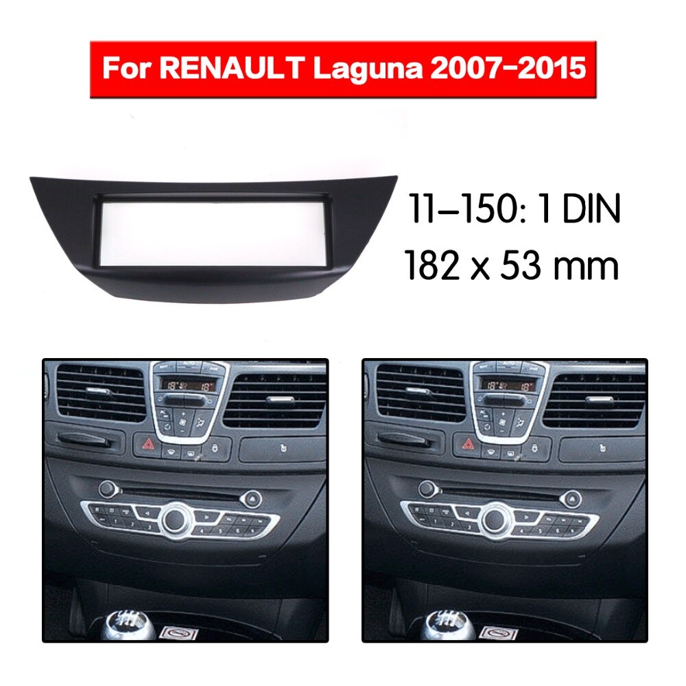Fascia de Radio para RENAULT Laguna (X91), 2007, doble Din, Radio, DVD, estéreo, CD, Panel de montaje 11-150