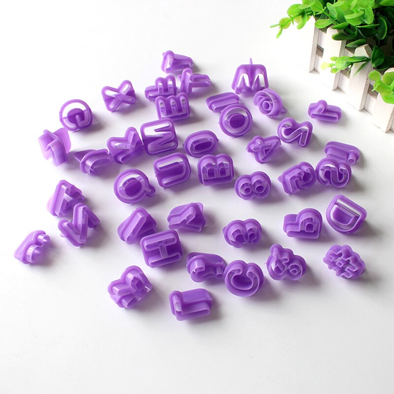 40pc engelske bogstaver tal skrifttype alfabet udskærer nummer småkage udstikker fondant kage kiks bageværktøj dekorere fondant form
