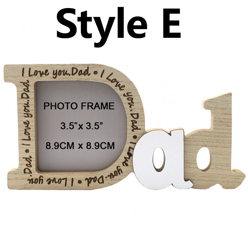 Marco de fotos de corazón de amor de madera, adornos artesanales, marco de fotos, cereza para boda, Día del Padre, Día de San Valentín, decoración de mesa,: Gris oscuro