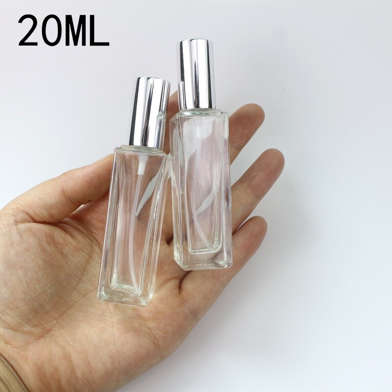10 stks/partij 20ml clear Glas Lege Parfumflesjes Verstuiver Spray Hervulbare Fles Spray Scent Case met Travel Size Draagbare