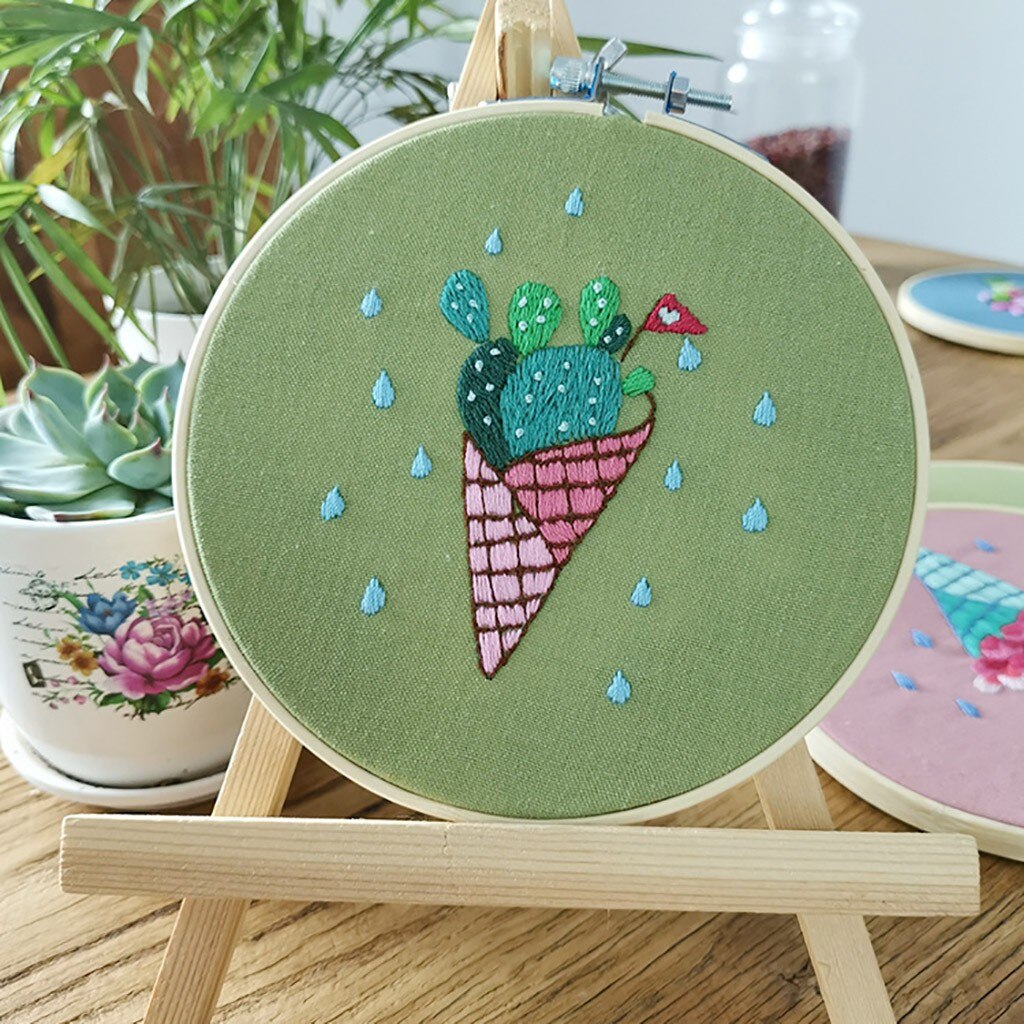 Full Range Of Embroidery Cross Stitch Stamped Embroidery With Floral Kit Bastidor Para Bordar Embroidery Cloth With Pattern