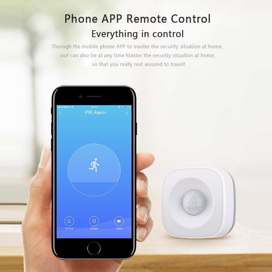 Tuya WiFi PIR Motion Sensor Wireless Infrared Detector Security Burglar Alarm Sensor Smart life APP Control Compatible