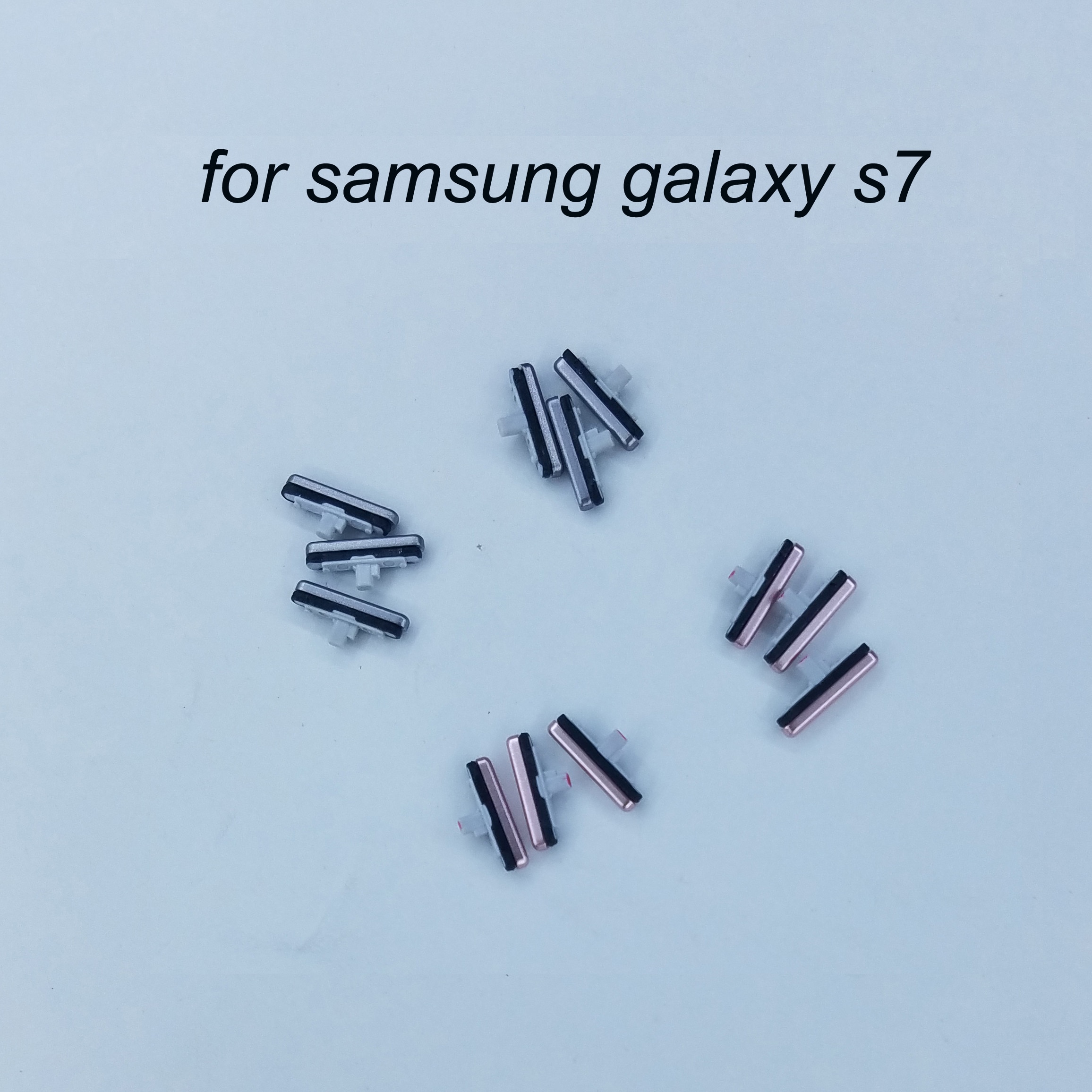 Voor Samsung Galaxy S7 G930 G930F S7 Rand G935 G935F Originele Telefoon Behuizing On Off Key Flex Kabel Power volume Knop Roze