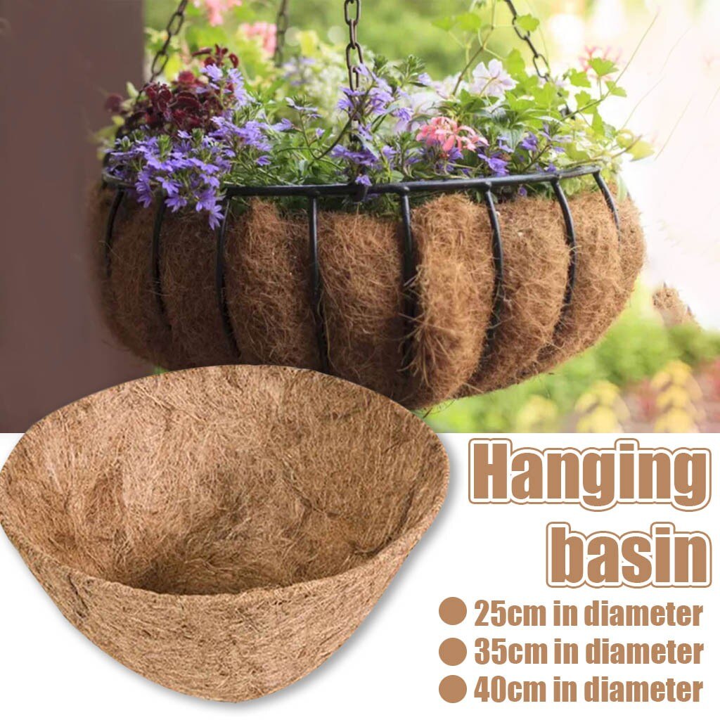 Cesta de flores colgantes tiesto redondo para jardín, cesta para plantas, cadena colgante de hierro, maceta, porta macetas de repuesto para decoración del hogar