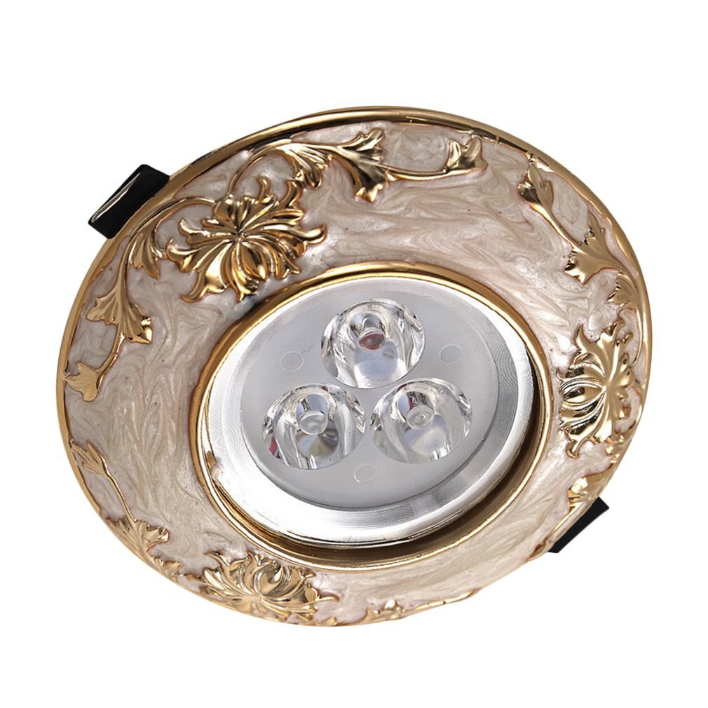 Europese Stijl 3W Led Plafond Lamp Hars Panel Home Verlichting Lamp Kantoor Decoratie Spotlight Moderne Slaapkamer Woonkamer Lamp