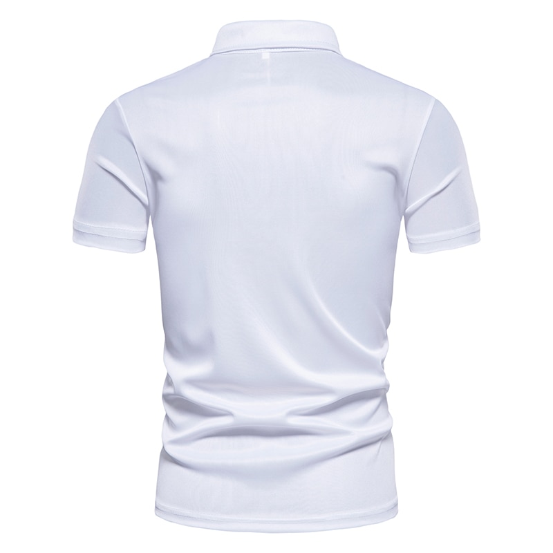 Polo Shirts Casual Slim Effen Kleur Business Heren Tops Mannen kledingT-shirt