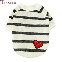 YAODHAOD Gestreept hondenshirt, kleding voor kat, puppy
