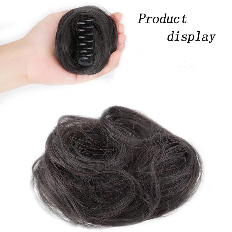 Aioosoo, moño de pelo moño rizado para mujeres, moño de Donut, extensiones de postizas, moño sintético de fibra de alta temperatura