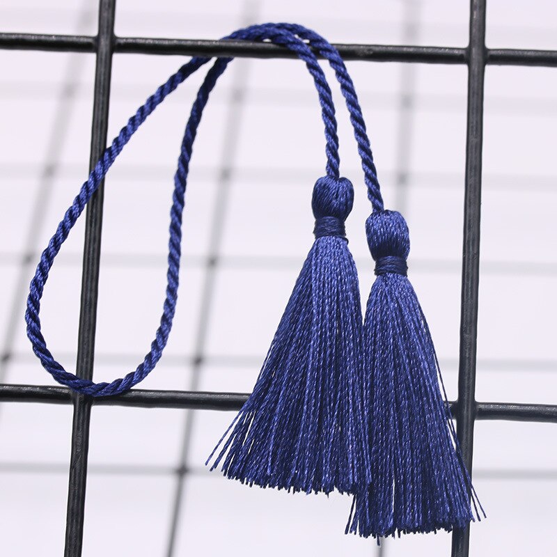Cuerda larga de doble extremo con flecos para decoración, cinta de cordón de seda con flecos para manualidades, joyería, prendas de vestir, 5 uds.