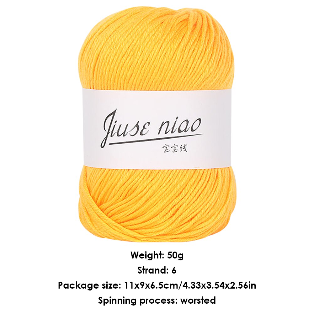 Fil de ruban à tricoter de ligne Rival doux | Fil fin en coton 50g/roll pour couture au Crochet, tricot doux, bricolage pour bébé: F