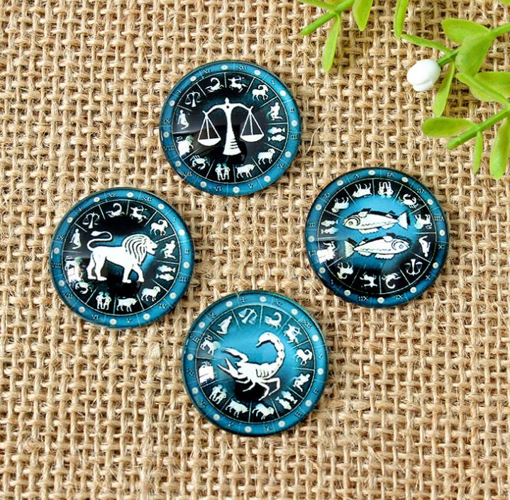 DIY Crafts Creativity 12 Constellation Mosaic Making Glass Crystal Mosaic Interchangeable Multi Color Cabochons