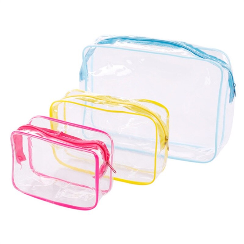 Colourful Portable zipper Bag PVC Transparent Cosmetic Bag Toiletry Wash Make Up Bag Pouch Travel Necessarie Organizer Bag H134