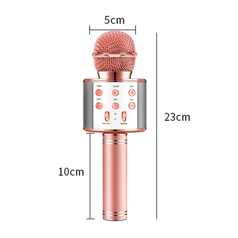 Wireless Karaoke Microphone Speaker KTV Karaoke Player Echo System Digital Sound o Mix Singing Machine WS858