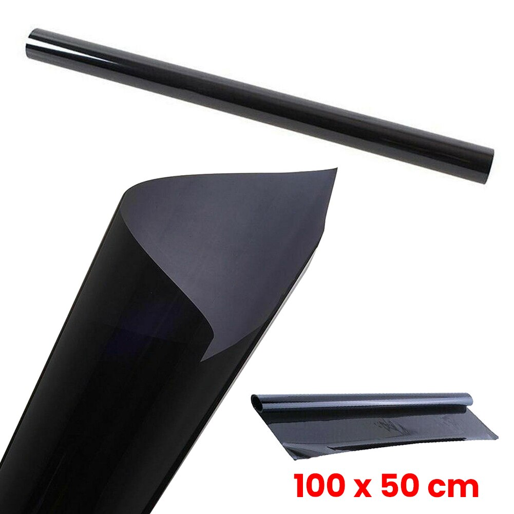 100Cm X 50Cm Zwart Autoruit Folies Tint Tinting Film Roll Auto Auto Thuis Vensterglas Zomer Solar uv Protector Sticker Films