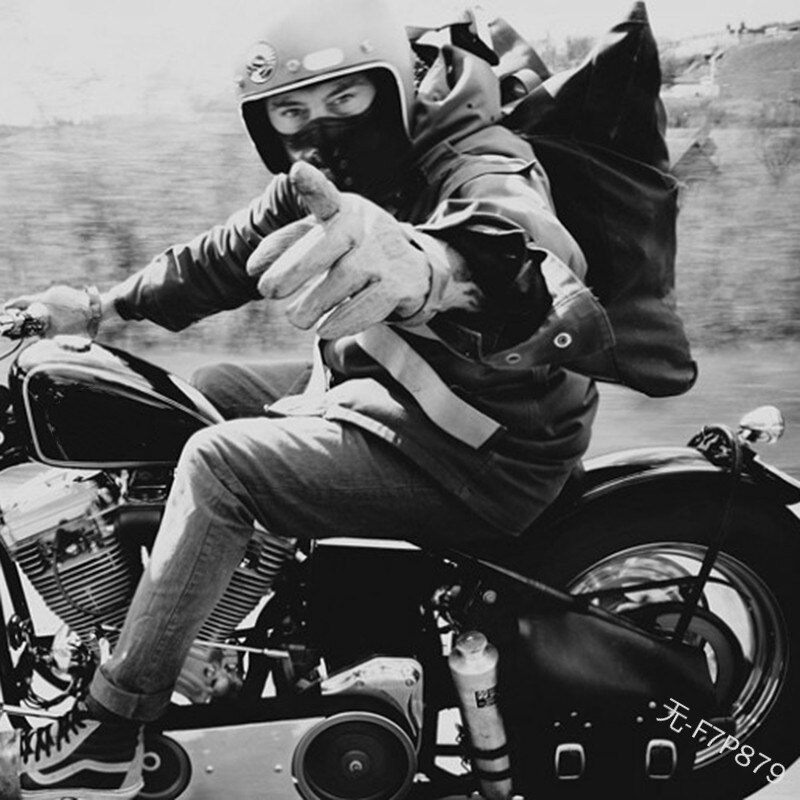 retro PU Leder Motorrad Maske Jahrgang Motorrad Reiten Helm Maske
