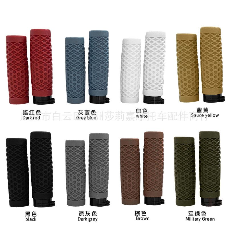 A Pair Motorcycle Handlebar Motorbike Throttle Grip Handle Rubber Modified Accessories Anti Slip 22MM 25MM Universal