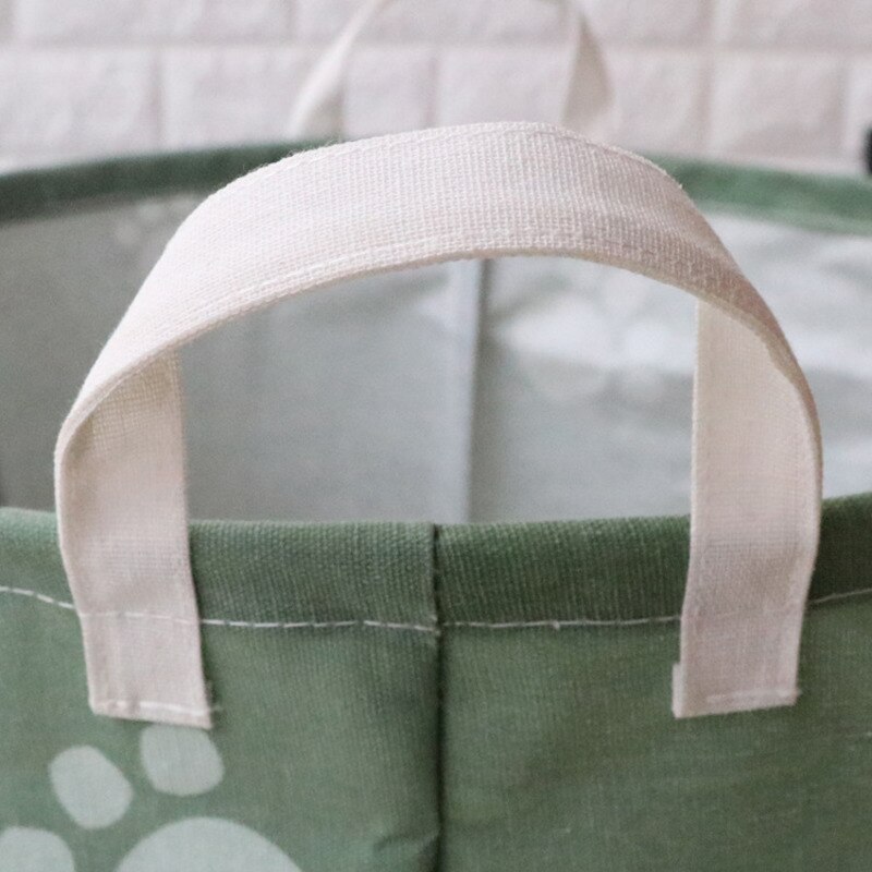 Cute Cat Dog Paw Large Folding Laundry Basket Cartoon Cat Storage Barrel Cotton Linen Dirty Clothes Hamper Toys Storage Basket