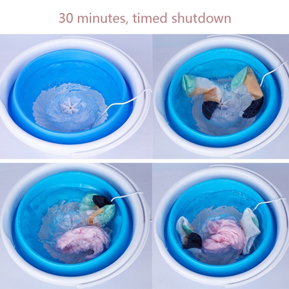 Bañera plegable portátil para lavado de ropa, Mini lavadora automática, cubo para el hogar, balde de lavar ropa rotativo