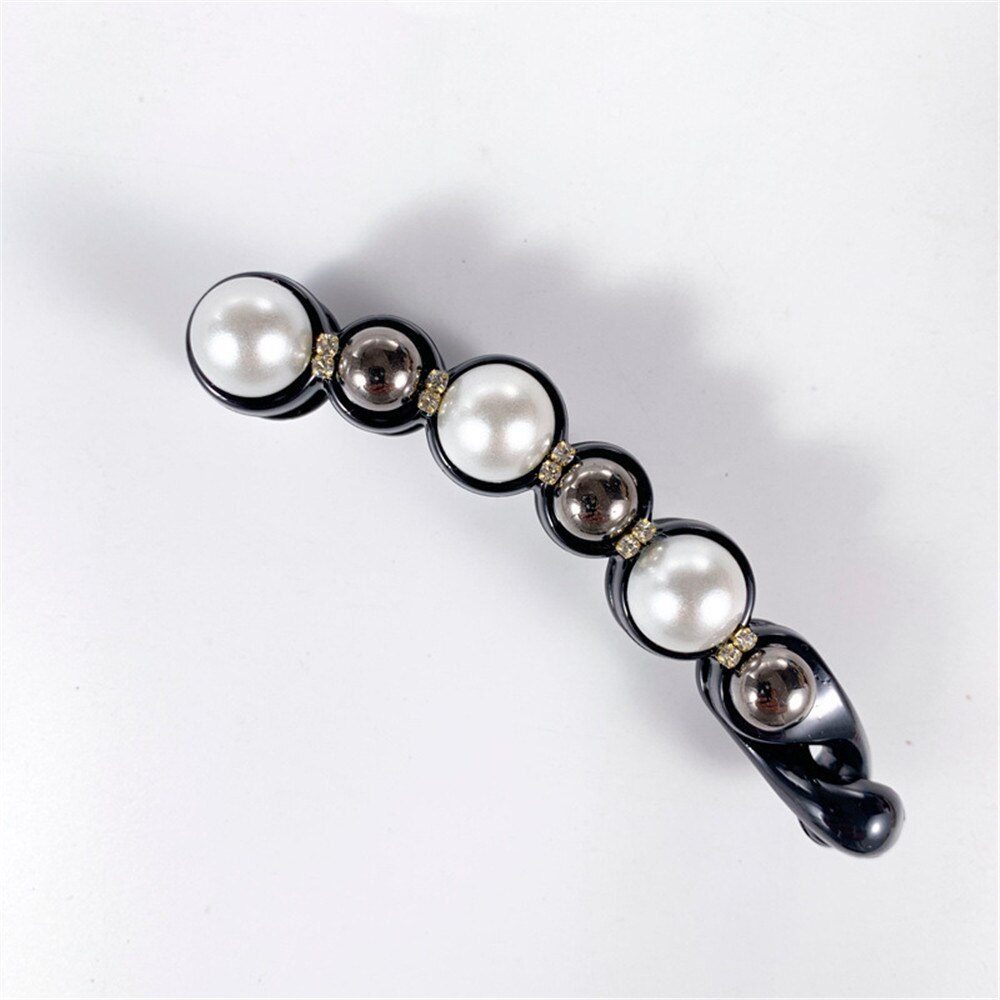 1Pc Parels Haarspelden Haar Clips Sieraden Banaan Clips Hoofddeksels Vrouwen Haarspelden Meisje Paardenstaart Haarspeldjes Haarspelden Accessoires: 2