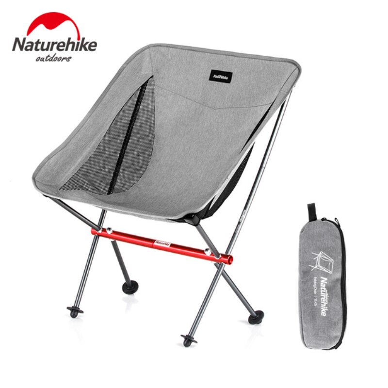 Naturehike YL05 Lightweight Compact Portable Outdoor Folding Beach Chair Fishing Picnic Chair Foldable Camping Stool NH18Y050-Z: GrayChair