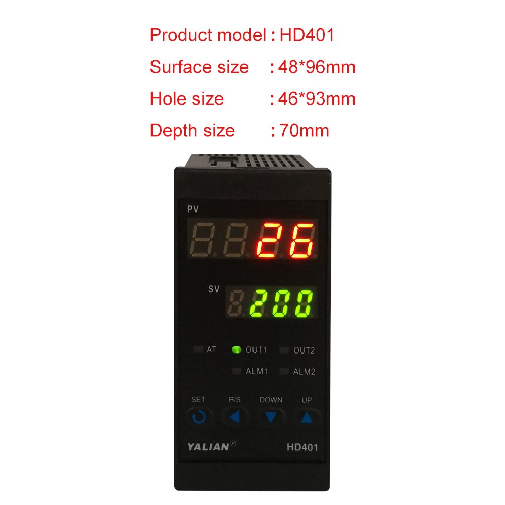 the most latest temperature controller Max test temperature 1372 degree thermoregulator with dual display and alarm relay output: HD402